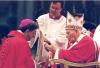 Archbishop Collins receiving Pallium from Pope John Paul II