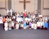 Archbishop Smith, Rev. Don Stein and the Confirmation class of Sacred Heart Parish, Red Deer