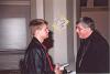 Archbishop Collins speaking with a young man
