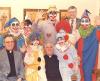 Archbishop MacNeil at St. Lucy's School (with clowns)