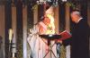 Archbishop Collins during the service of light at Easter Vigil