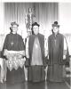 Archbishop MacDonald, Rev. Canice Foran, and Coadjutor Archbishop Jordan at St. Anthony's Parish in Edmonton