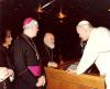 Pope John Paul II, Archbishop MacNeil and two other clergy, during Archbishop MacNeil's Ad Limina visit to Rome