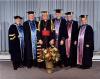 Group photograph of Archbishop MacNeil and five other graduates of the Pontifical Institute of Medieval Studies on the occasion of their convocation