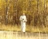 Pope John Paul II walking and praying the Rosary at Elk Island National Park