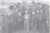 Archbishop Legal posing with a  group of priests, many Oblates,  in St. Albert