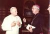 Archbishop MacNeil and Pope John Paul II in Rome